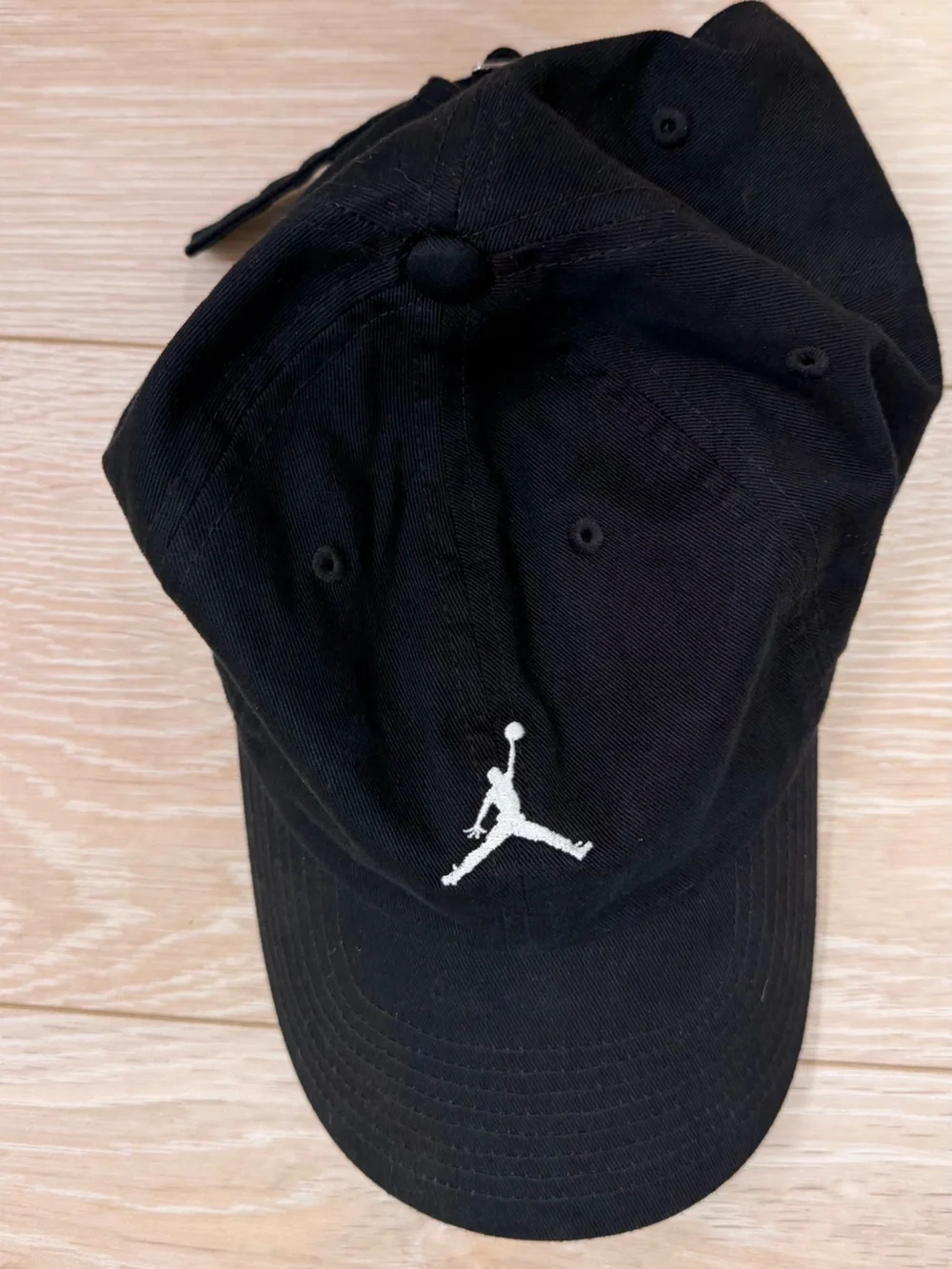 Jordan Black Cap with White Jumpman Logo